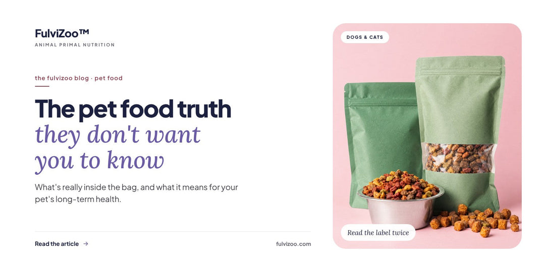 The pet food truth they don't want you to know — FulviZoo blog